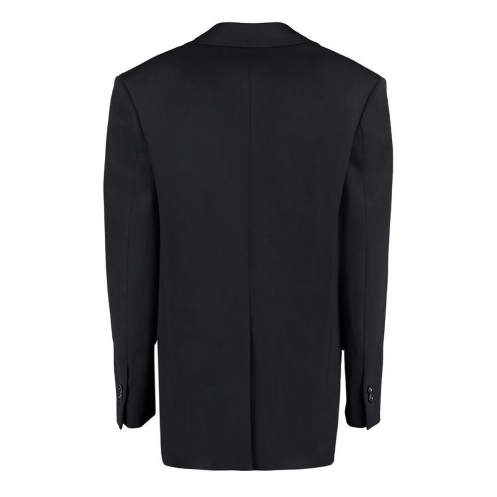 BOTTEGA VENETA Single-Breasted Wool Blend Blazer Women BLACK Coats & Jackets - Picture 1 of 2